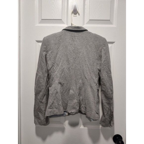 Zara Woman Basic 2 button Gray Knit Blazer Jacket Size Small EUC - Picture 2 of 13